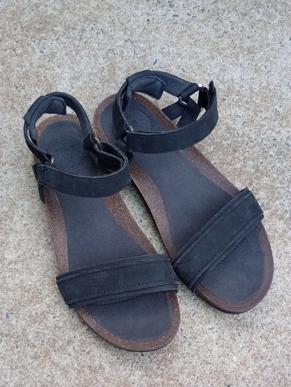 Teva Black and Brown Strappy Ankle Sandals